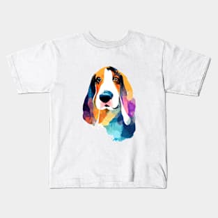 Basset Hound Dog Wild Nature Animal Kids T-Shirt